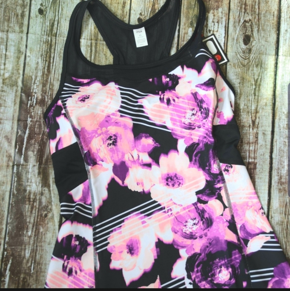 NWT FILA SPORT Blocked Mesh Racerback Tank